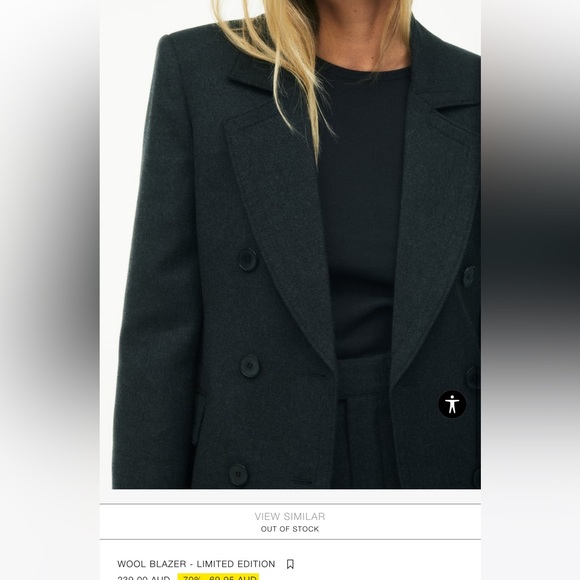 Zara Wool Blazer Limited Edition - Picture 4 of 7